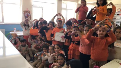 Fatih İlkokulu 2/C sınıfı öğrencileri, 2-8 Kasım Lösemi Haftası kapsamında