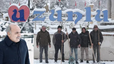 Uzunlu Belediye Başkanı Mustafa Uçar, sabahın erken saatlerinden itibaren yol