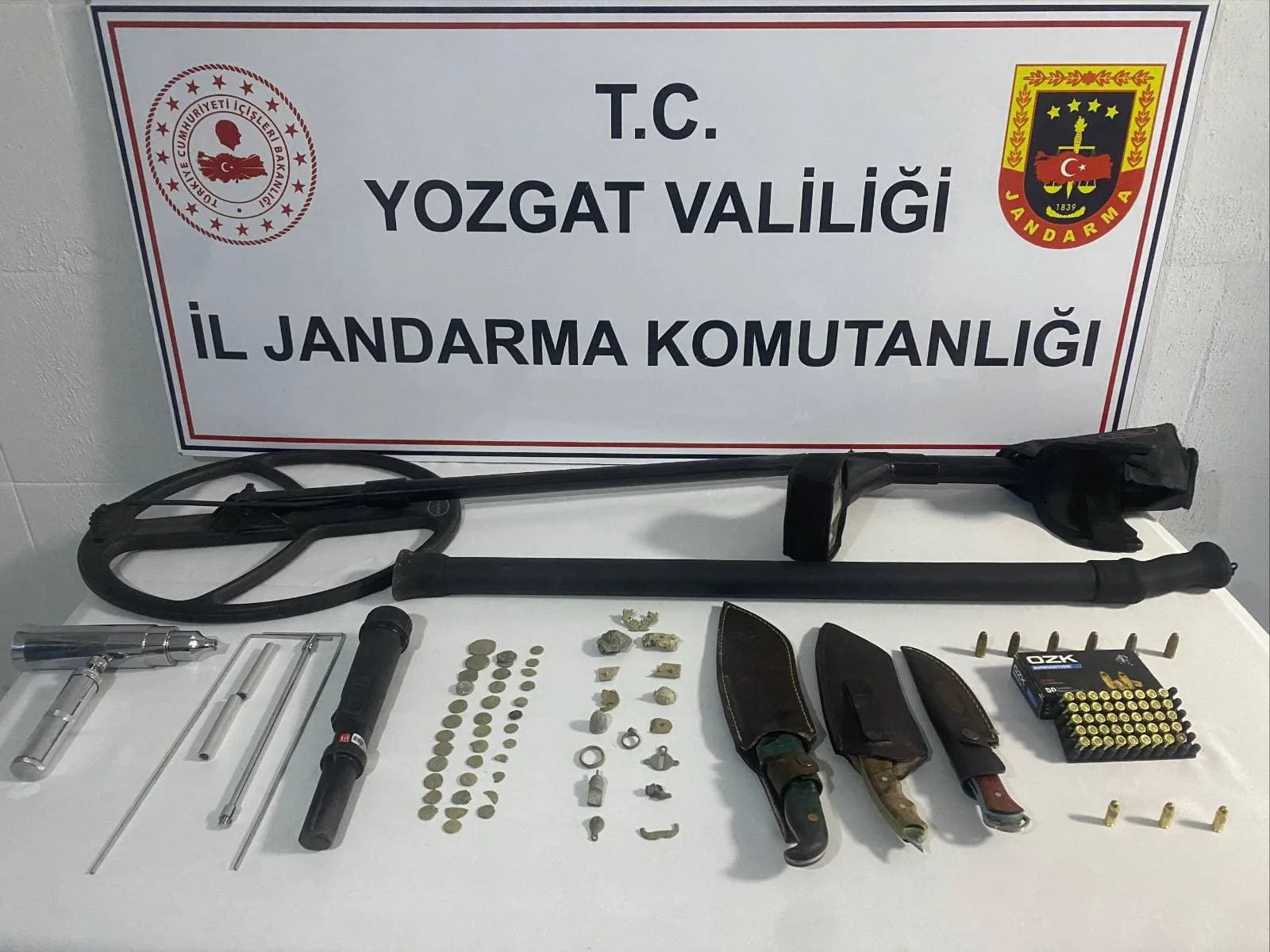 Yerköy’de define arayan 5 kişi yakalandı! Jandarma ekiplerinin düzenlediği operasyonla,