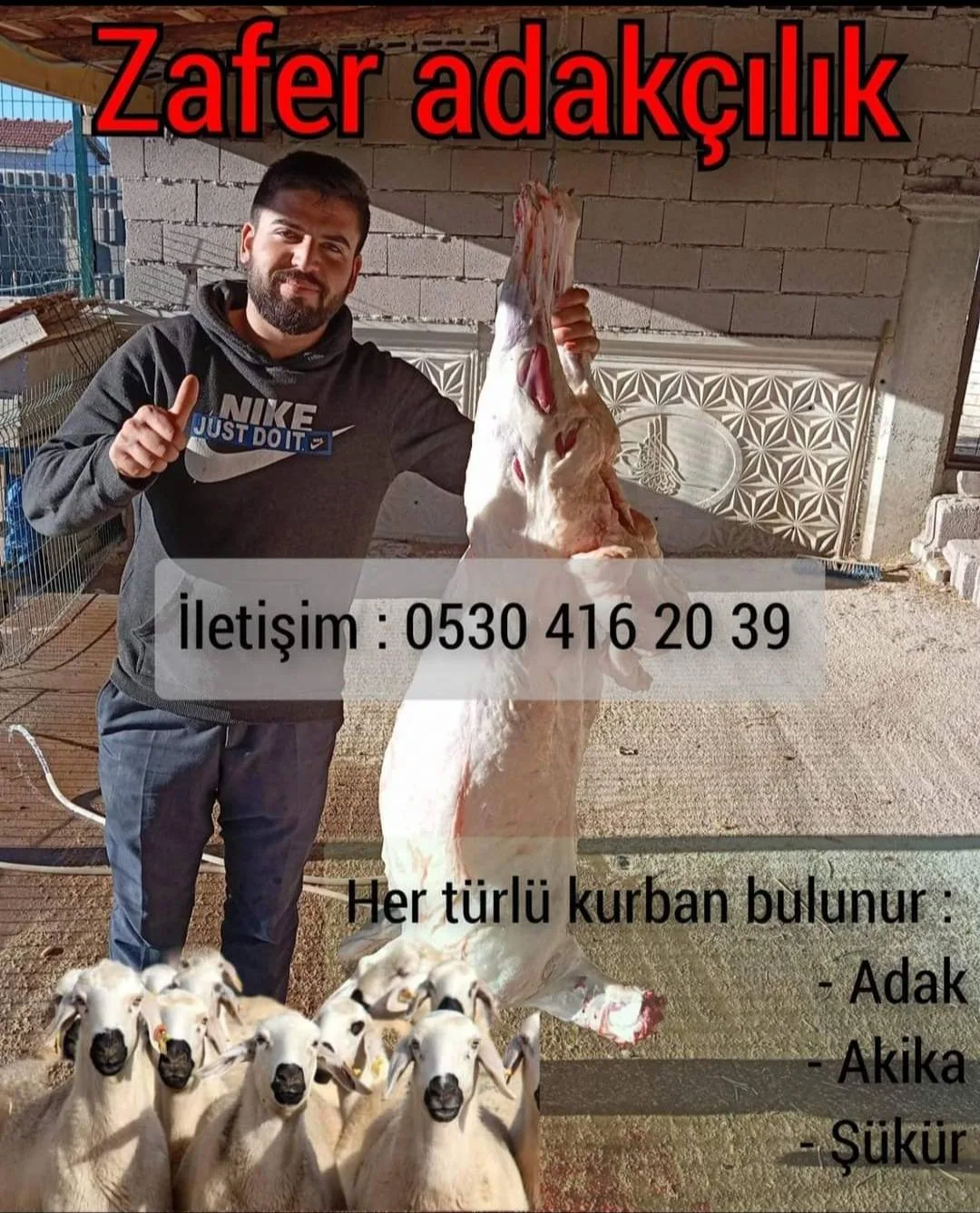 Boğazlıyan Ovakent Kasabasında faaliyet gösteren Zafer Adakçılık, müşterilerine uygun fiyatlarla
