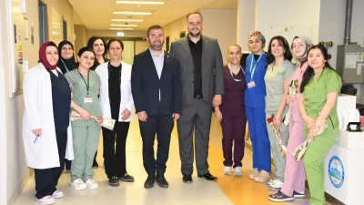 Yozgat Şehir Hastanesi’nde Ebeler Haftası dolayısıyla düzenlenen etkinlikte, hastanede görev