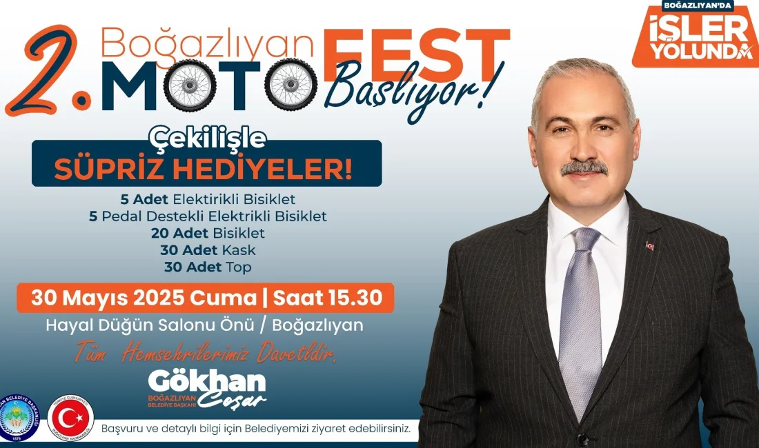Boğazlıyan Belediyesi, 30 Mayıs’ta düzenleyeceği 2. Motofest ile gençlere eğlence