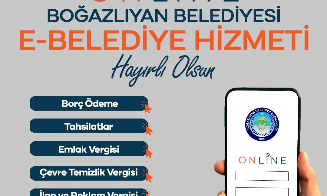 Boğazlıyan Belediyesi, e-belediye hizmetiyle vatandaşlara vergi ödemelerinden emlak işlemlerine kadar