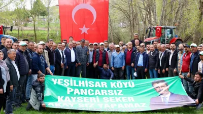 Kayseri Pancar Ekicileri Kooperatifi Başkanı Hüseyin Akay ve yöneticiler, Boğazlıyan
