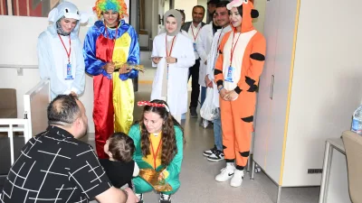 YOBÜ Çocuk Gelişimciler Topluluğu öğrencileri, Yozgat Şehir Hastanesi’ndeki minik hastalara