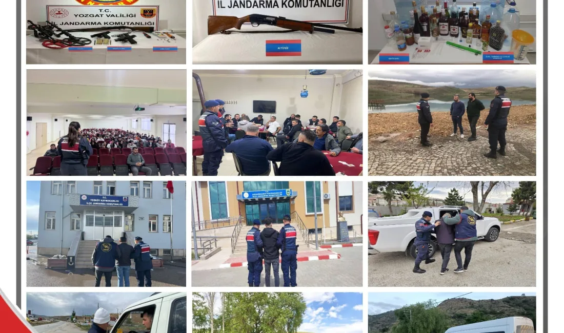 Yozgat İl Jandarma Komutanlığı, Mayıs 2025’te asayiş, kaçakçılık, siber suçlar