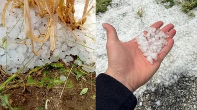 Yozgat’ta sağanak ve dolu yağışı tarım arazilerinde kısmi hasara neden