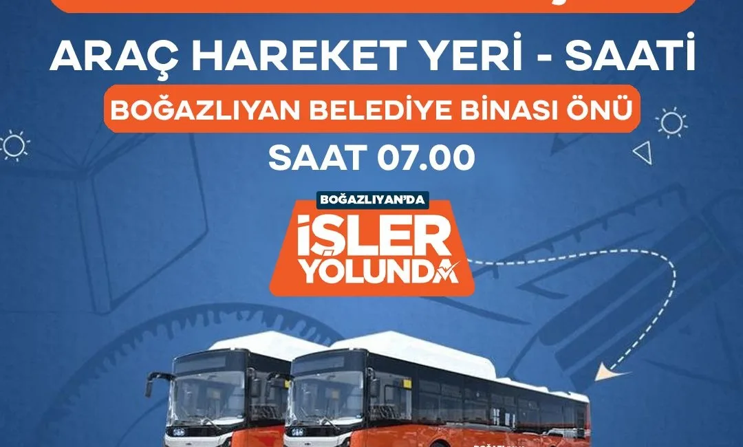 Boğazlıyan Belediyesi, YKS’ye girecek öğrencilere sınav günü ücretsiz ulaşım hizmeti