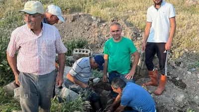 Boğazlıyan Başhoroz Köyü Muhtarı Mustafa Çakmak, yaz aylarında su tasarrufu