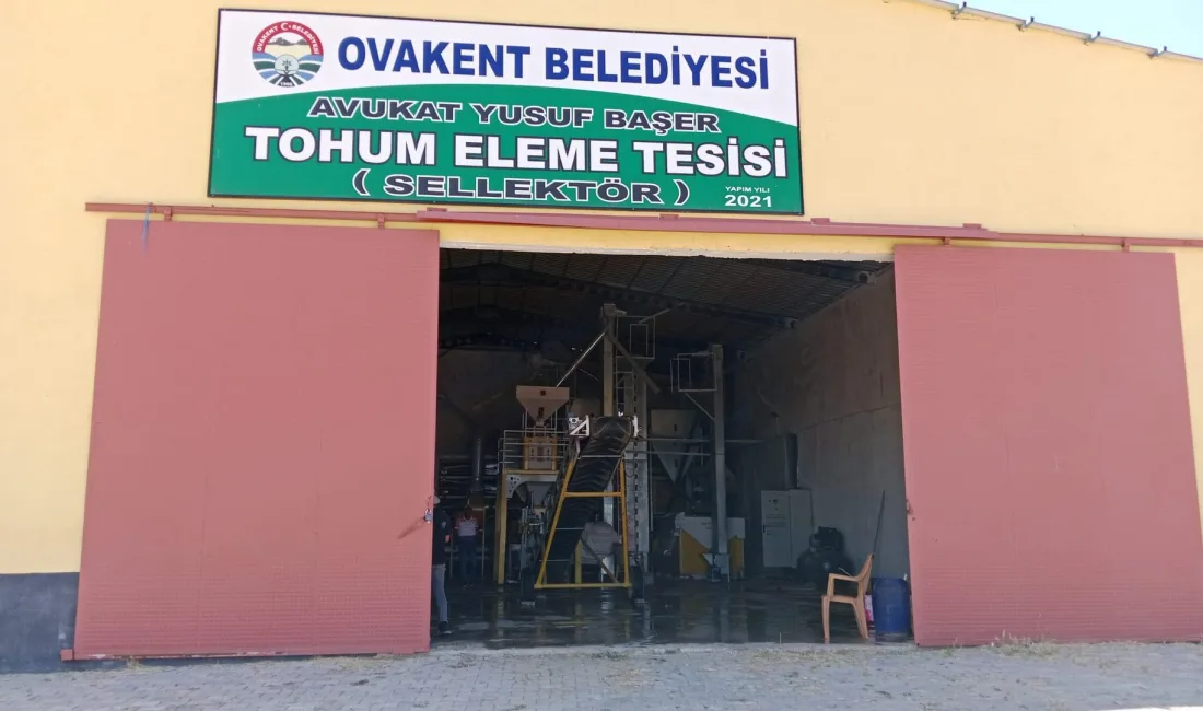Ovakent Belediyesi, çiftçilere yönelik tesisi hayata geçirdi. Tohum Eleme Tesisi