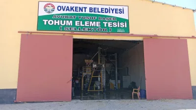 Ovakent Belediyesi, çiftçilere yönelik tesisi hayata geçirdi. Tohum Eleme Tesisi