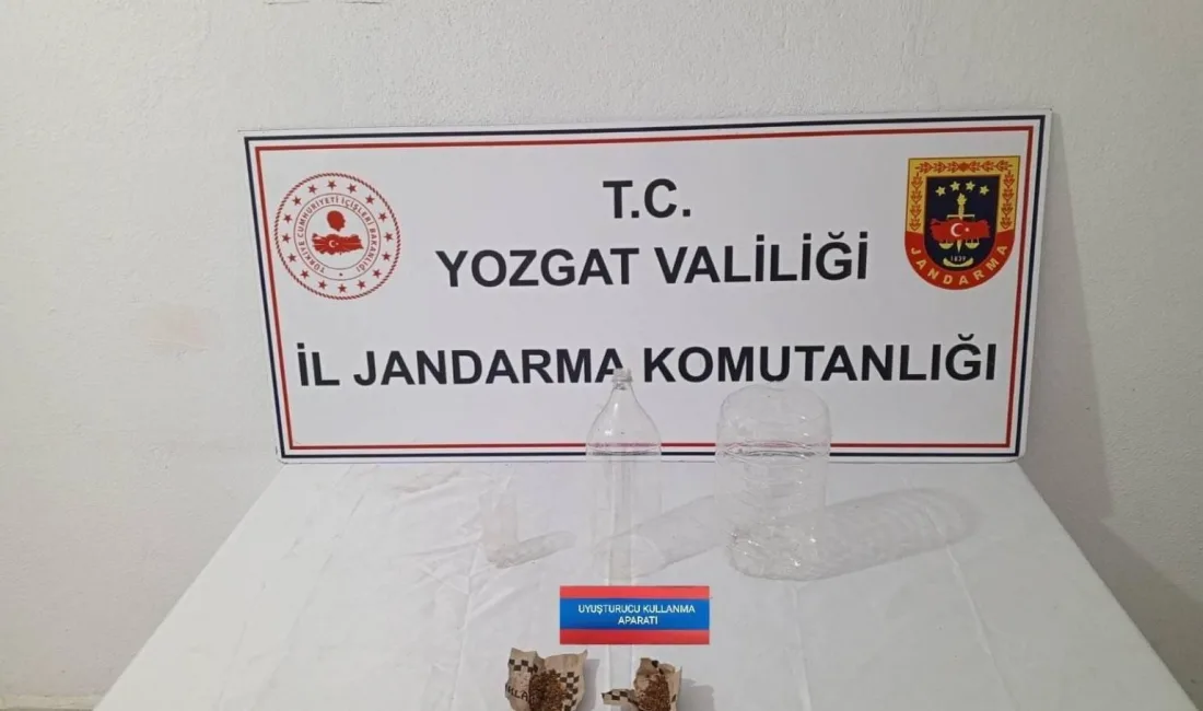 Yozgat’ta jandarma ekiplerinin gerçekleştirdiği uyuşturucu operasyonunda 9,65 gram bonzai ve
