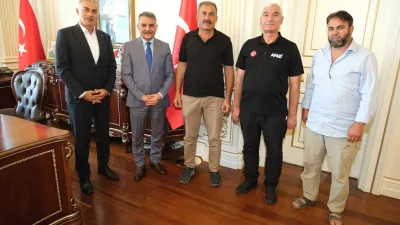 Ovakent Belediye Başkanı Tuncay Erdoğan, AFAD İl Müdürü Abdulkadir Karakoç