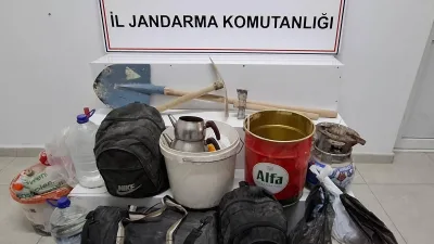 Yozgat’ta jandarmanın fotokapan sistemi sayesinde 4 şüpheli, kaçak kazı yaparken