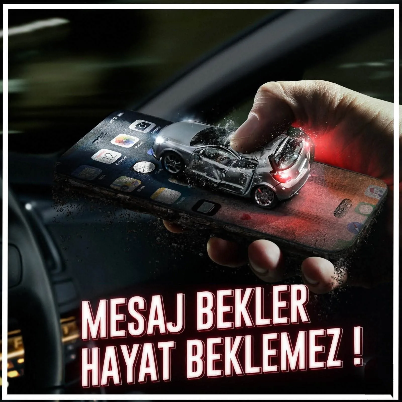 Yozgat Valiliği, trafikte cep telefonu kullanımının kazalara yol açabileceğini belirterek