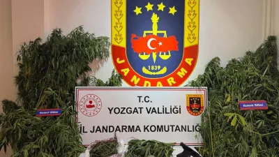 Yozgat’ın Şefaatli ilçesinde jandarma ekipleri, bir köy evine düzenledikleri operasyonda