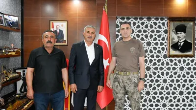 Ovakent Belediye Başkanı Tuncay Erdoğan ve Meclis Üyesi Kasım Ersoy,