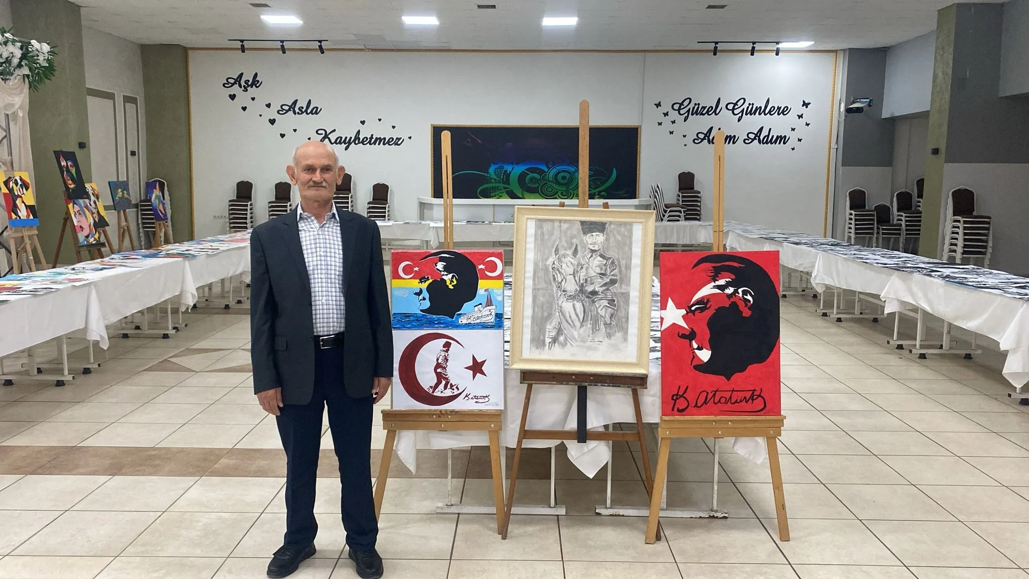 Boğazlıyanlı ressam Gürsel Cemali Ertürk, yağlı boya ve karakalem eserlerinden