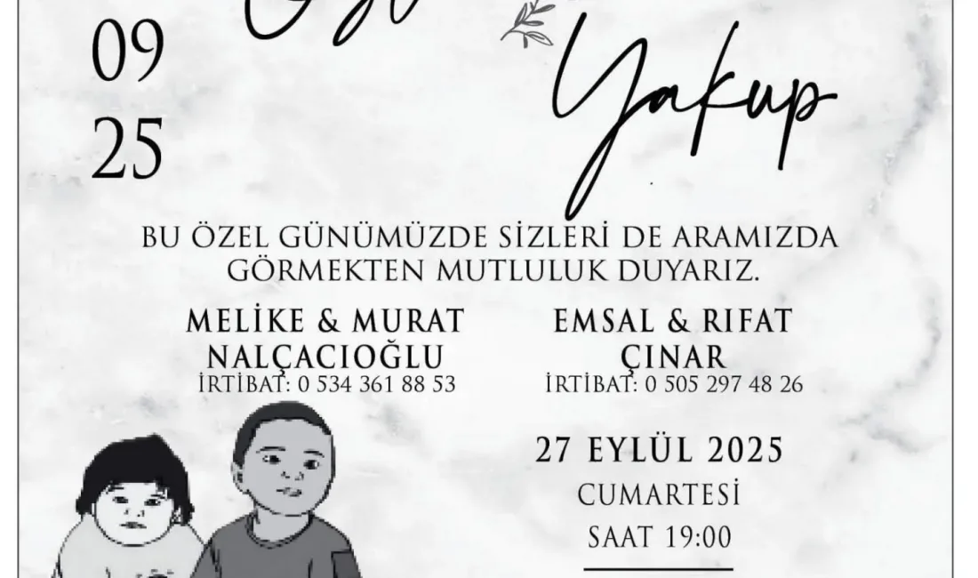 Rıfat Çınar Cumartesi günü saat 19'da Vitrin düğün salonunda yapılacak
