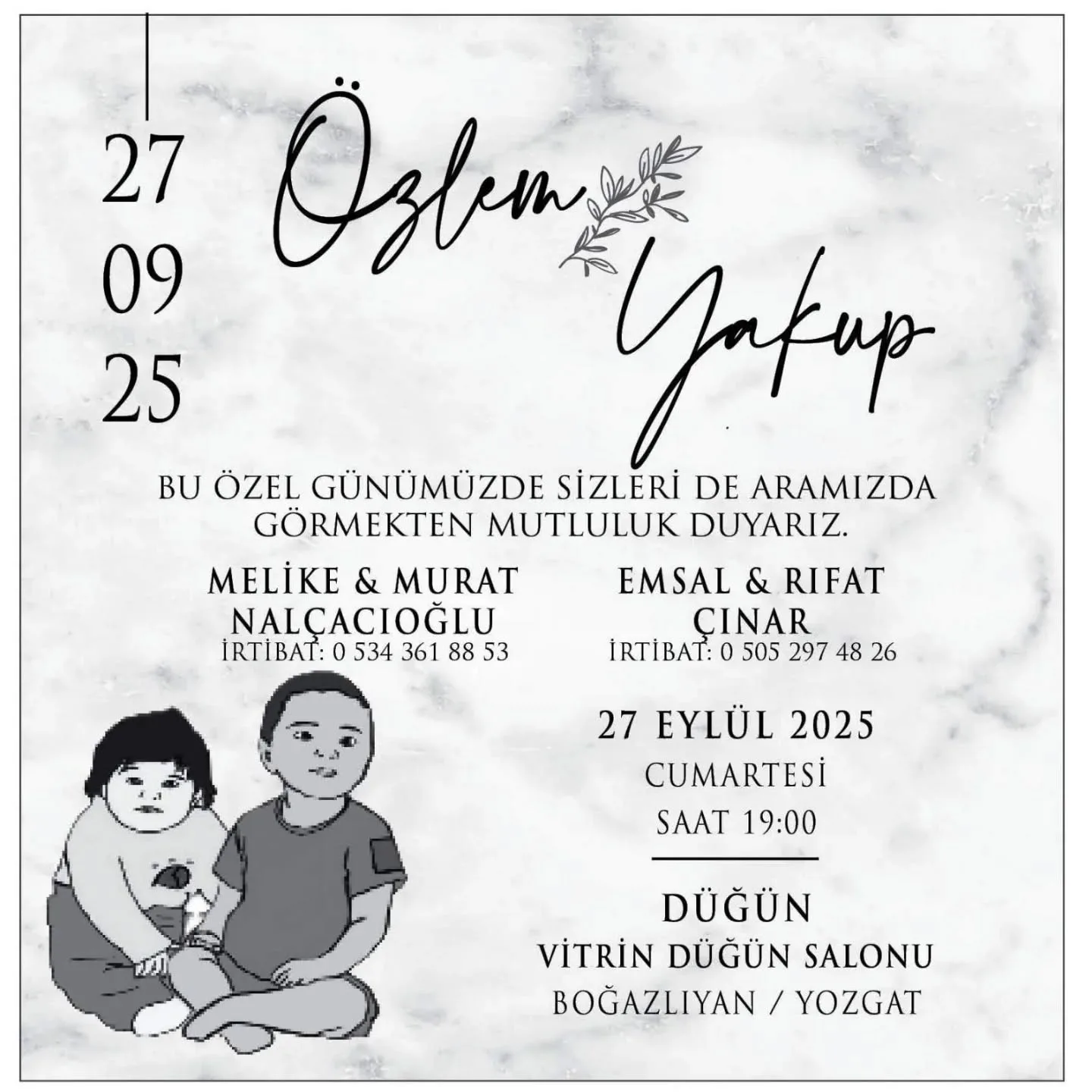 Rıfat Çınar Cumartesi günü saat 19'da Vitrin düğün salonunda yapılacak