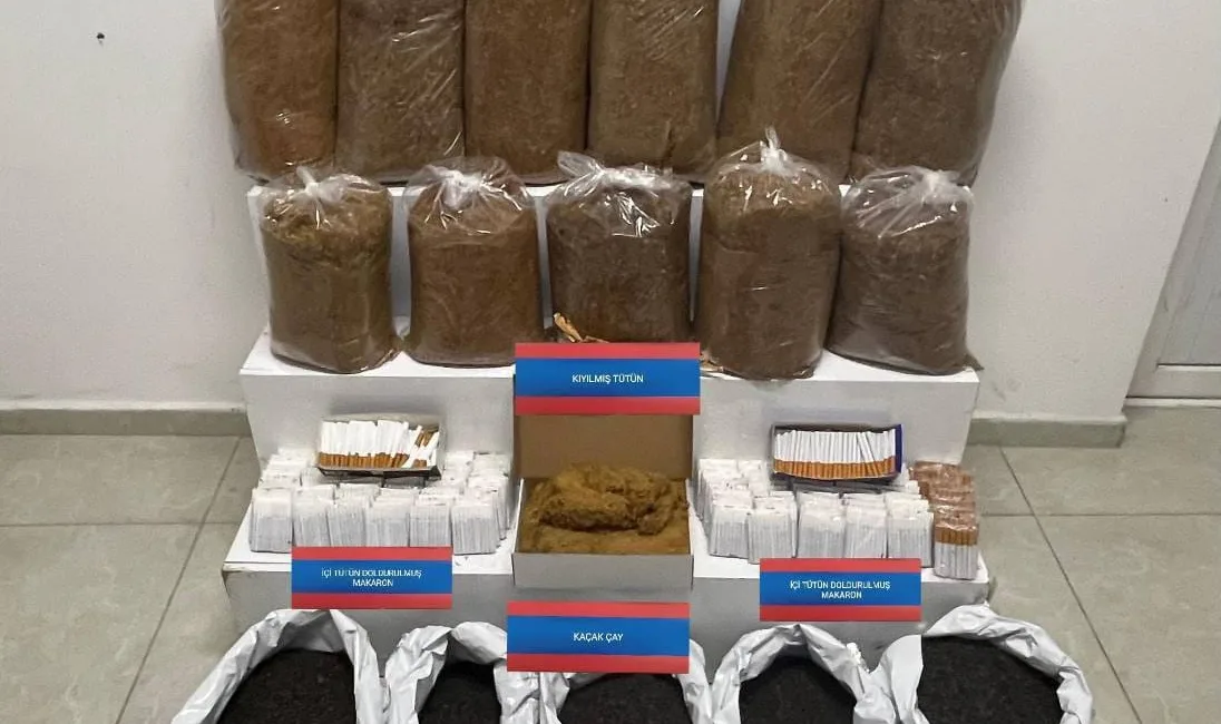 Boğazlıyan'da bir tütüncüye düzenlenen operasyonda binlerce makaron ve onlarca kilo