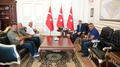 Ziyarette köyün ihtiyaçları ele alındı, Muhtar Ünalar yapılması gereken çalışmalar