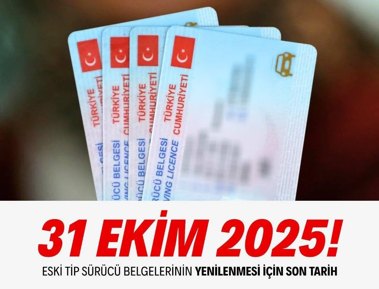 Yozgat Valiliği, eski tip sürücü belgelerinin 31 Ekim 2025’e kadar