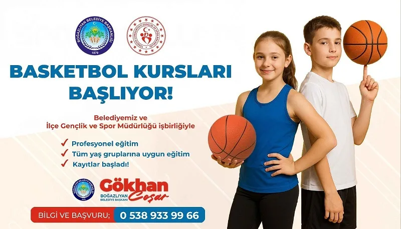 Boğazlıyan Belediyesi ve Gençlik Spor Müdürlüğü iş birliğiyle düzenlenen basketbol
