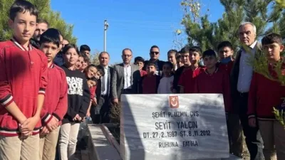Boğazlıyanlı Şehit Seyit Yalçın, ölümünün 13. yıl dönümünde kabri başında