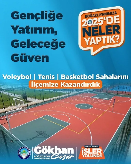 Boğazlıyan Belediyesi, gençlere yönelik Spor Sahaları Projesi’ni 2025 yılı içinde