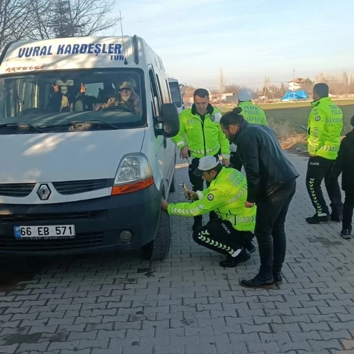Boğazlıyan’da taşımalı eğitim kapsamındaki okul servis araçları, öğrenci güvenliğini sağlamak