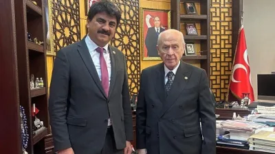 Başkan Mustafa Parlak, Düzce ve Emirdağı’ndan gelen heyetle birlikte MHP