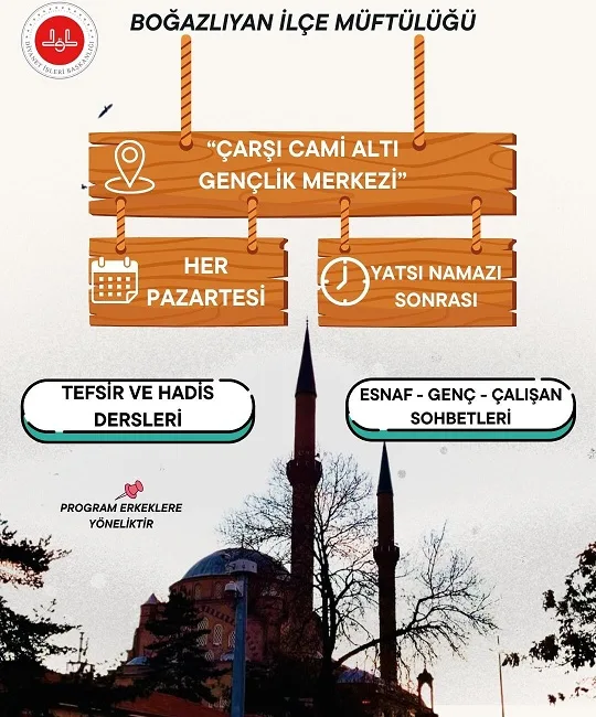 Boğazlıyan İlçe Müftü Vekili Enver Demirci, erkeklere yönelik tefsir ve