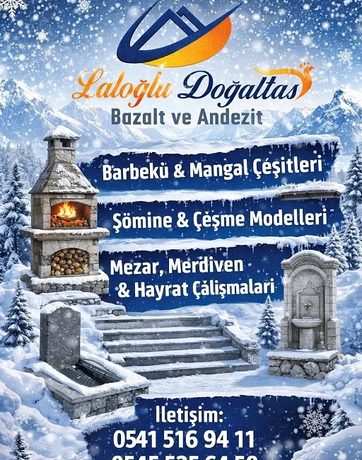Laloğlu Doğaltaş, barbekü, mangal, şömine ve çeşme modelleriyle yaşam alanlarına