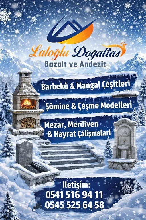 Laloğlu Doğaltaş, barbekü, mangal, şömine ve çeşme modelleriyle yaşam alanlarına