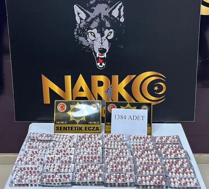 Yozgat İl Emniyet Müdürlüğü Narkotik ekipleri tarafından düzenlenen operasyonda 1.384