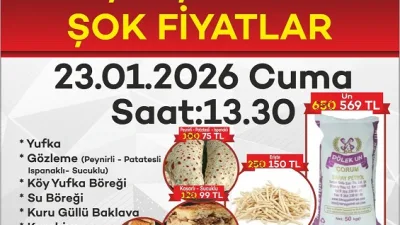 İşletmeciliğini Menderes Öztürk’ün yaptığı Ovakent Yufka, yarın Cuma namazı sonrası