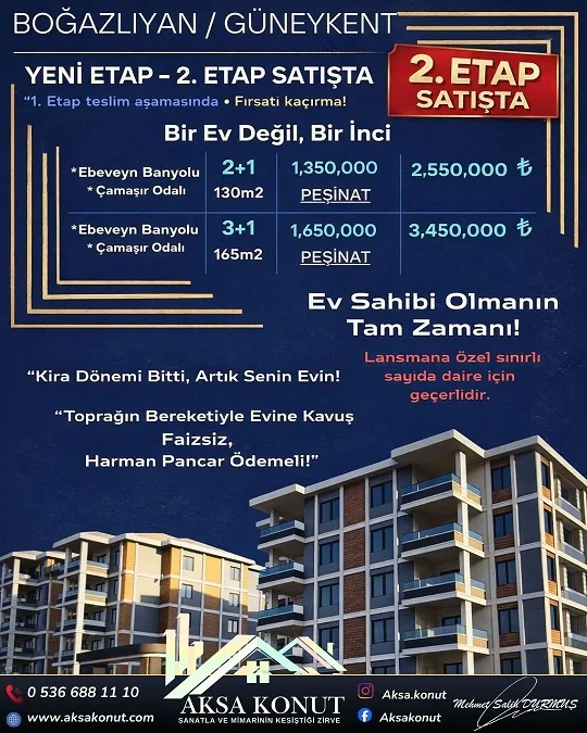 AKSA Konut Müteahhidi Mehmet Salih Durmuş, İnci Konutları Projesi’nde 1.