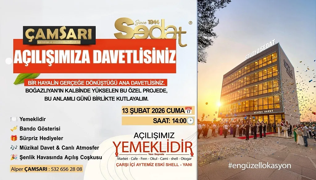 Çamsarı Yatırım ve Yaşam Projeleri Merkezi, 13 Şubat Cuma günü