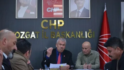 CHP Yozgat İl Başkanı Abdullah Yaşar, ilçe başkanlarıyla bir araya
