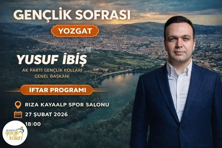 AK Parti Gençlik Kolları Genel Başkanı Yusuf İbiş’in katılımıyla gerçekleşecek