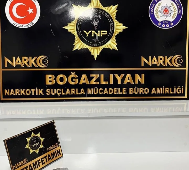Boğazlıyan Polis Uygulama Noktası’nda durdurulan araçta yapılan aramada 2,72 gram