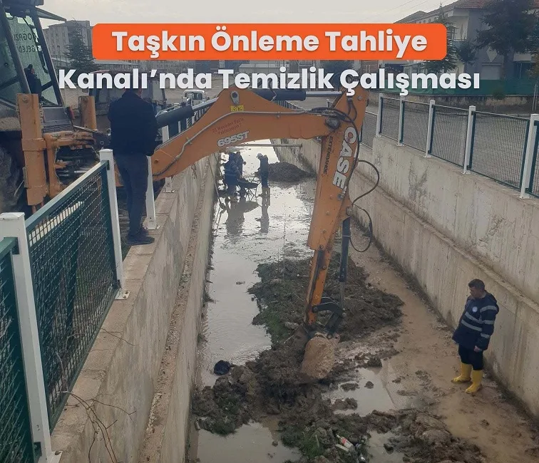 Boğazlıyan Belediyesi, Taşkın Önleme Tahliye Kanalı boyunca temizlik çalışmalarını aralıksız