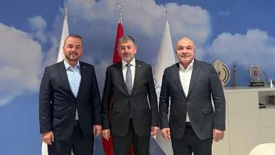 Yenipazar Belediye Başkanı Mustafa Özer ve Uzunlu Belediye Başkanı Mustafa