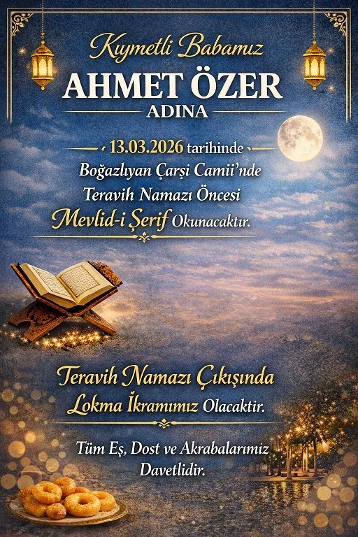 Bir süre önce hayatını kaybeden Ahmet Özer için çocukları tarafından