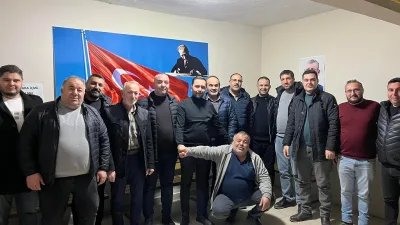 Mert Ertekin, S.S. Taşıyıcılar Kooperatifi Başkanı Yasin Ersoy ve yönetim