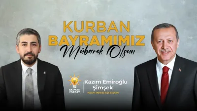 AK Parti Merkez İlçe Başkanı Kazım Emiroğlu Şimşek, yayımladığı mesajla