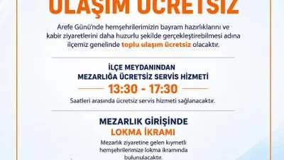 Boğazlıyan Belediyesi, mezarlık ziyaretleri için 13.30-17.30 saatleri arasında ücretsiz servis