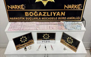 Boğazlıyan ilçesinde düzenlenen narkotik operasyonunda 37 gramdan fazla metamfetamin ve