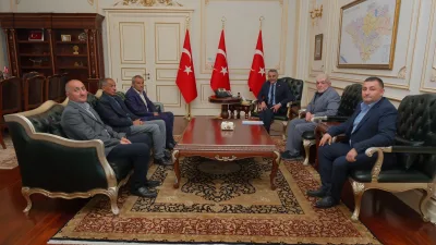 Rızvan Yiğit ve Mehmet Şahin öncülüğündeki heyet, Mehmet Ali Özkan’ı